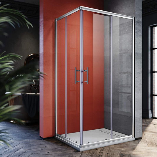 Douchecabine – Hoekdouche – Douchewand – Doucheruimte – Doucheschuifdeur – 100x70 cm – 5 mm Geharde Veiligheidsglas