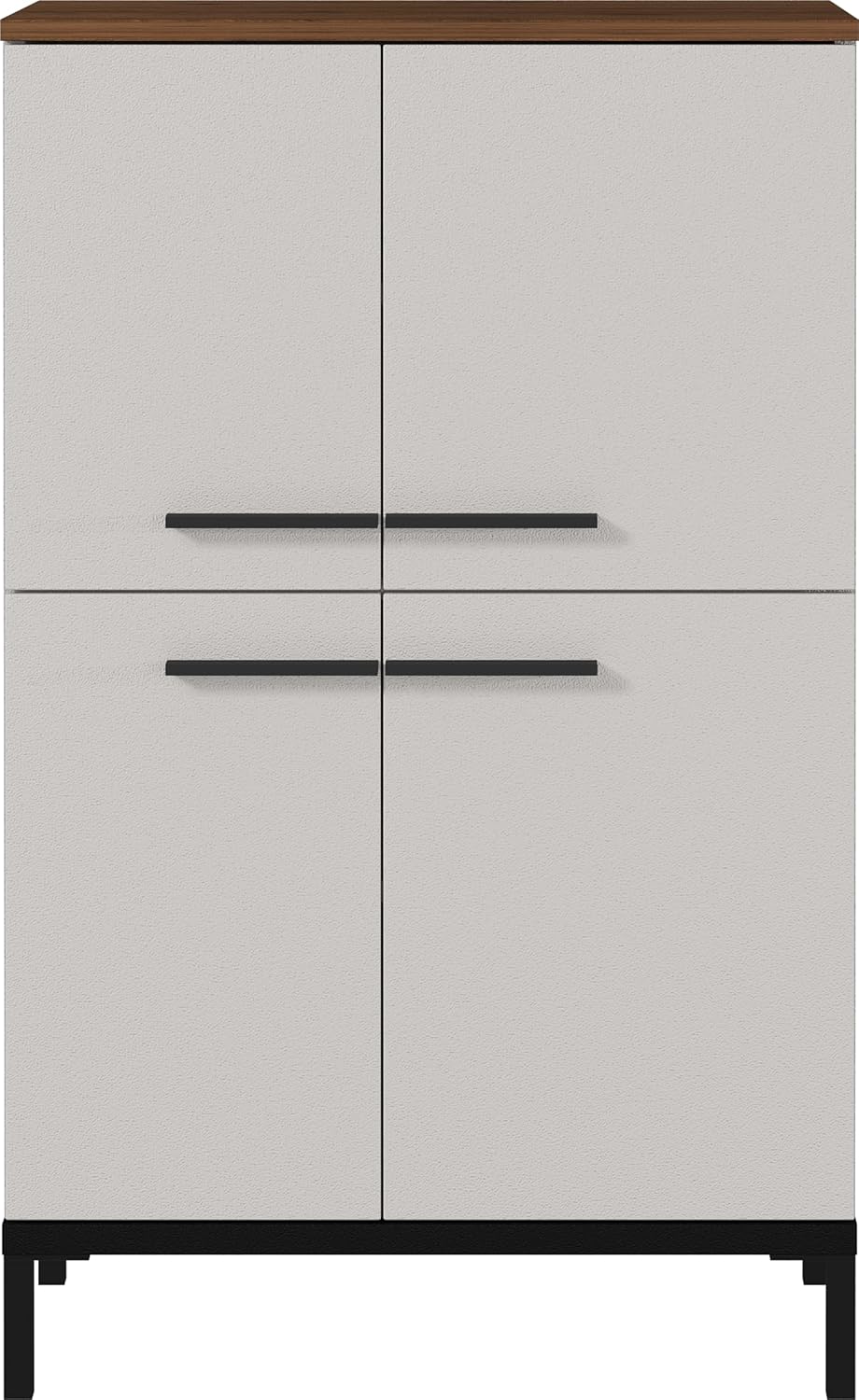 Germania Ladekast 2643-573 GW-YONKERS, in kasjmier/walnoot repro, met vier deuren, 60 x 97 x 34 cm (BxHxD)