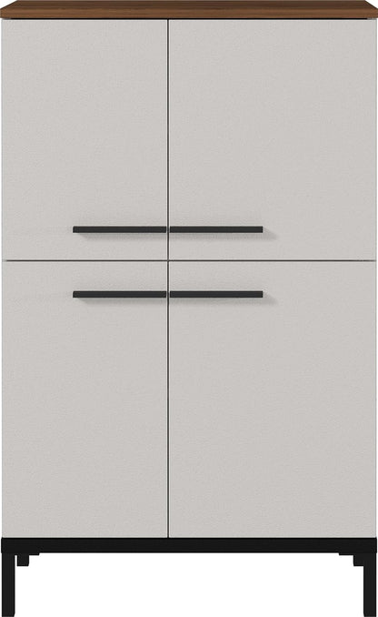 Germania Ladekast 2643-573 GW-YONKERS, in kasjmier/walnoot repro, met vier deuren, 60 x 97 x 34 cm (BxHxD)