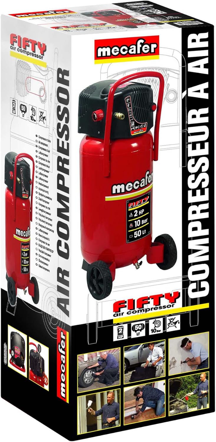 Luchtcompressor – Compressoren – Aircompressor – Compressorset – Pneumatische Compressor – 50 Liter Tank – 2 PK Olievrij Motor
