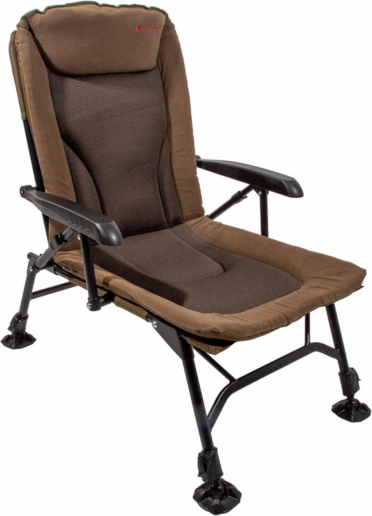 Vissersstoel – Karperstoel – Visstoel – Outdoor Stoel – Recliner Stoel – Verstelbare Rugleuning – Microfleece Bekleding – Extra Stabiel Frame