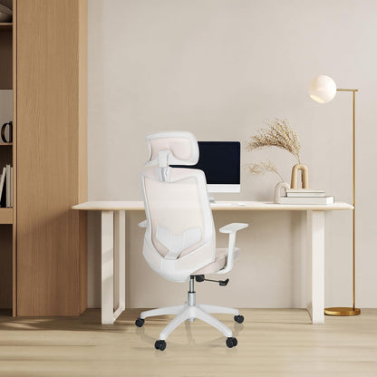 hjh OFFICE Thuisgebruik bureaustoel MIKEO W stof/netstof Beige