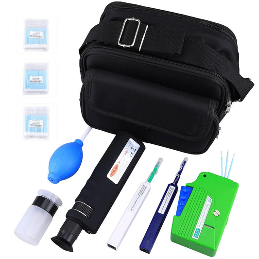 FTTH Fiber Optic Cleaning Kit met Fiber Cleaning Cassette voor FC SC ST LC MU Connectors 1.25mm/2.5mm Fiber Cleaner Pen Microscoop 400 Keer Fiber Connector