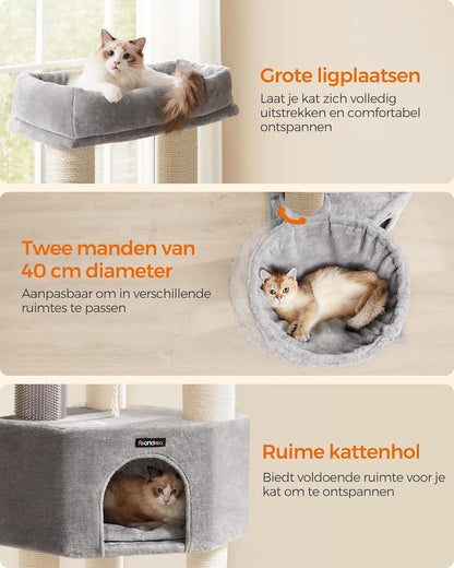 Krabpaal – Kattenboom – Krabmeubel – Kattenkast – Kattenpaal – Ruim Voor Grote Katten – Stevige Sisal Stammen 11,3 cm
