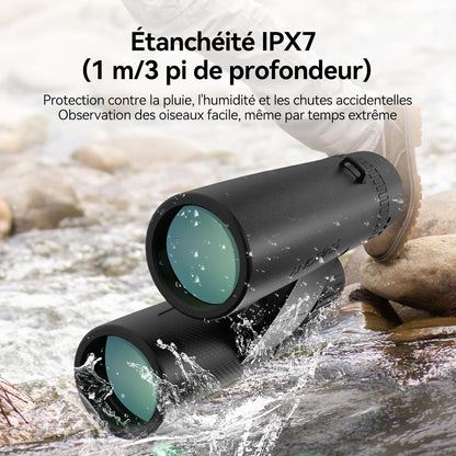 Svbony Upgraded SV202 8x32 ED Binoculars, BAK4 Prism FMC Lens, IPX7 Waterproof, Phase Correction, Dielectric Prism Coating, Wide Angle Lens for Adults, Bird Watching - QUORE