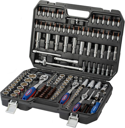 Dopsleutelset – Doppenset – Ratels – Doppendoos – Moersleutelset – 172-Delig – Chroom-Vanadium Staal – 72 Tanden Ratel met Quick Release
