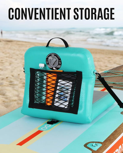 ZLX Paddle Board zitting met rugleuning, draagbare kajakzitting, universele opblaasbare zitting voor outdoor, vissen, kajakken en kamperen