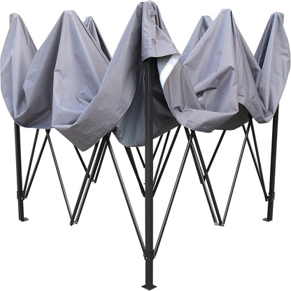 All Seasons Gazebos 2x2 Volledig Waterdichte Pop Up Gazebo Met Accessoires - Metallic Grijs