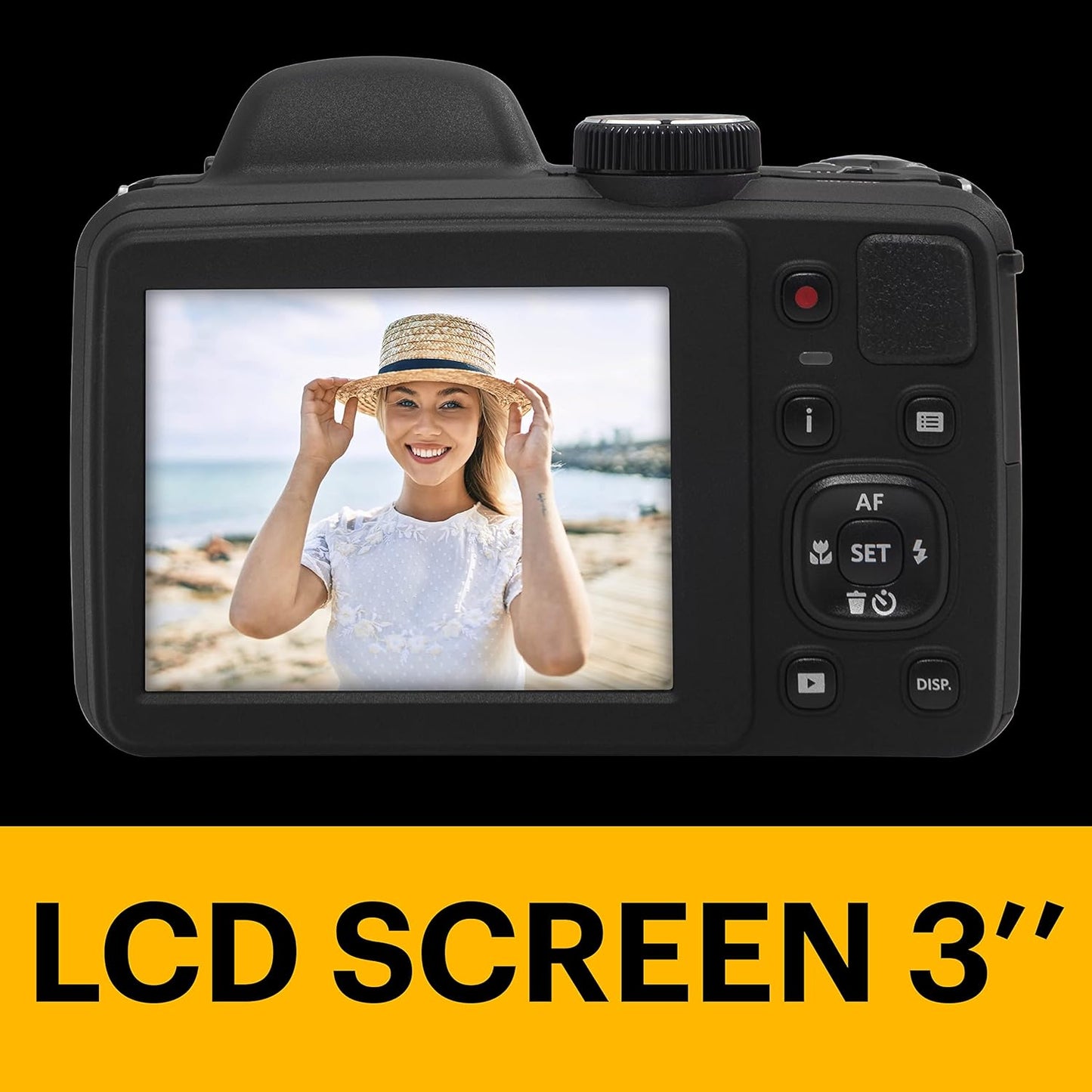 KODAK Pixpro Astro Zoom AZ405 - digitale brugcamera, 40x zoom, 24 mm groothoeklens, 20 megapixels, 3 inch LCD-scherm, 1080p Full HD-video, OIS, AA-batterij - zwart
