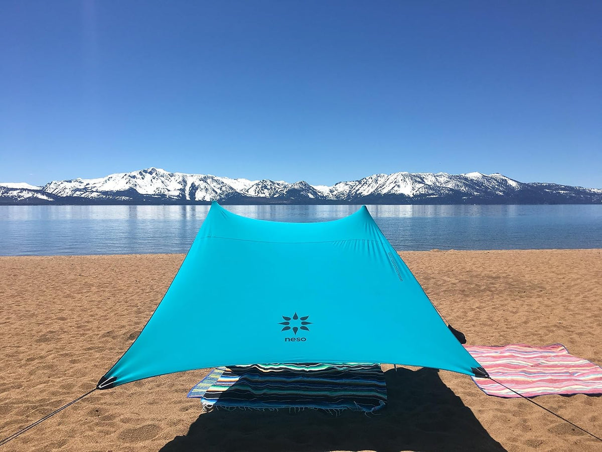 Neso Tents Beach Tent with Sand Anchor Portable Awning Sunshade - 2.1m x 2.1m - Patented Reinforced Corners (Wintertaling)