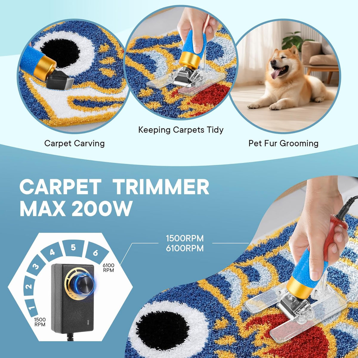 Tuftset – Tuftpistool – Tapijtsnijder – Tapijtmachine – Starterkit – Met Tapijttrimmer – 2-in-1 Gesneden En Lussenpool – Instelbare Poolhoogte 7-21 Mm