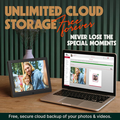 Digitale fotolijst 10 inch – Digitale Lijst – Fotoframe – Digitale Foto Display – Wifi Fotolijst – Bewegingssensor – Delen Via E-mail En App
