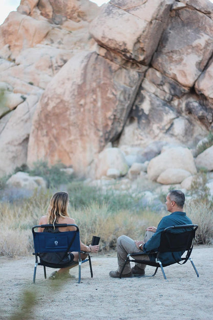 2 Pack Neso XL Beach Chairs, Extra Large, Water Resistant with Shoulder Strap and Slip Pocket - Foldable Thin (Black)
