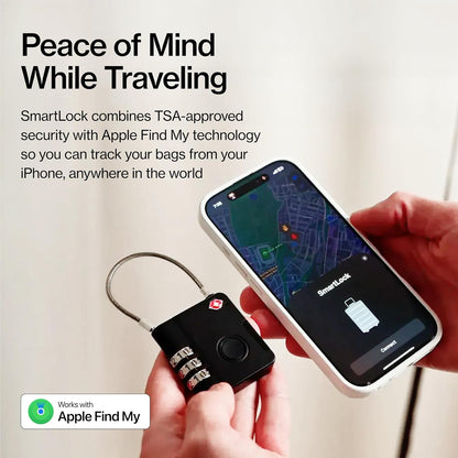 KeySmart SmartLock Tracking Bagagesloten TSA Goedgekeurd - Compatibel met Apple Find My App, Bluetooth GPS-tracker, waterbestendig, vergrendel uw koffers en houd het bij (5 stuks)