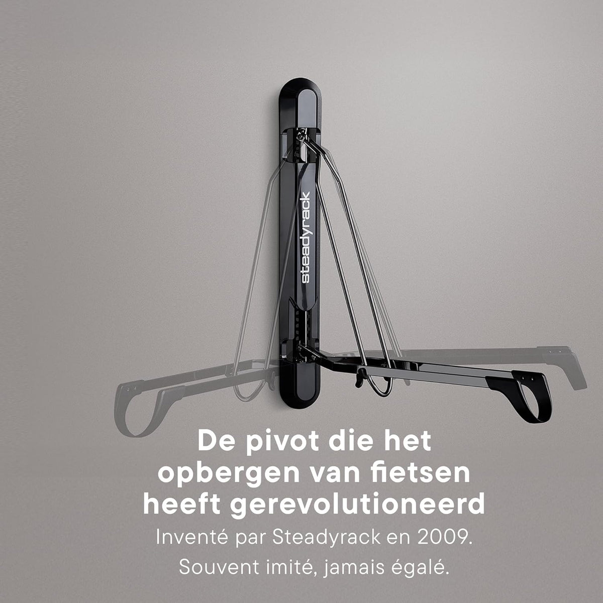 Fietsenrek – Fietsrek – Fietsbeugel – Fietsenhouder – Wandgemonteerd Fietsenrek – Voor Mountainbike, E-MTB, Gravelbike En Fietsen Met Spatborden – Belastbaar Tot 55 Kg – Voor Banden Tot 2,8 Inch