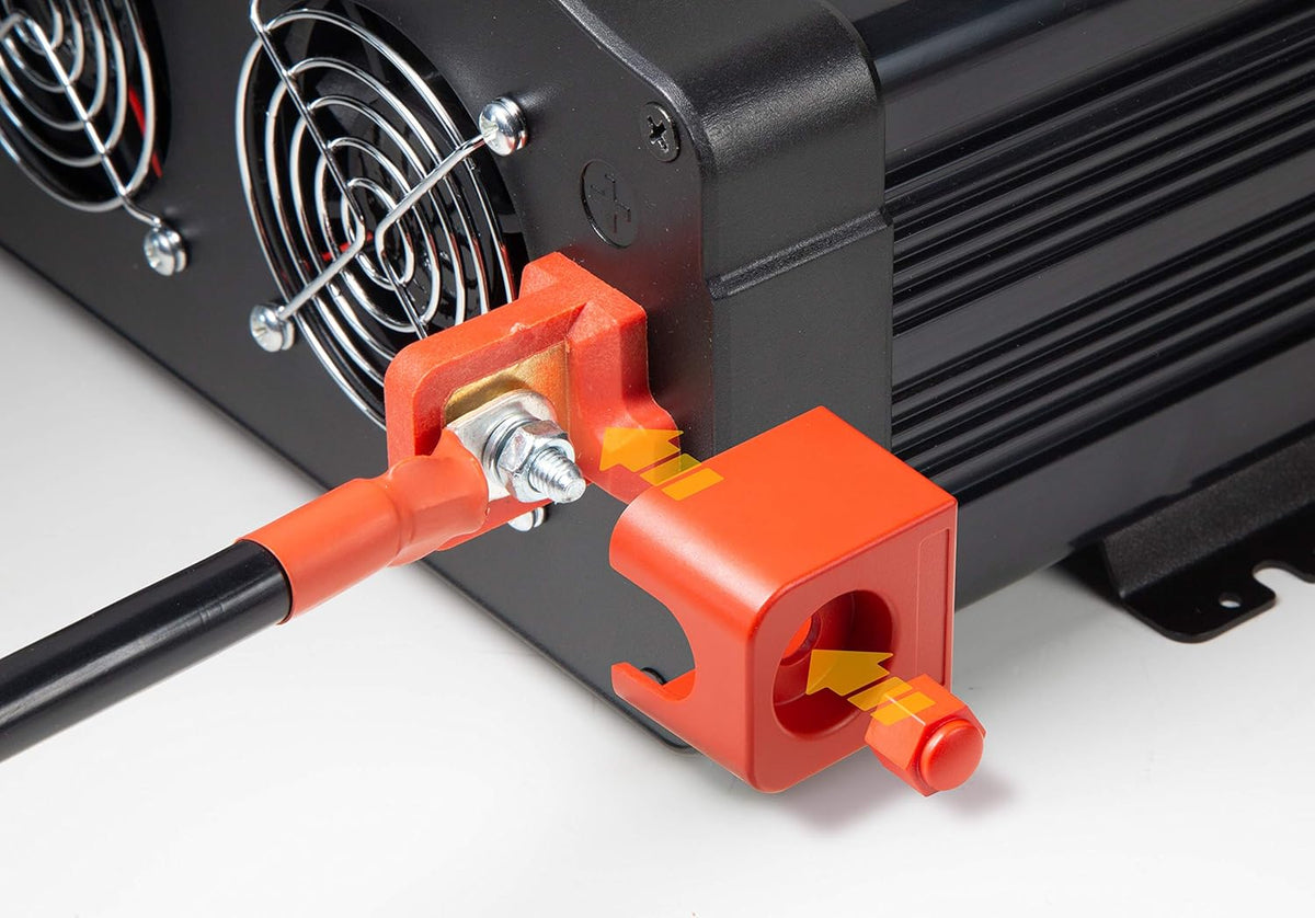 Omvormer 12V Naar 230V – Auto Omvormer, Spanningsomvormer, Inverter, Stroomomvormer – 2 Stopcontacten En 2 USB-Poorten Met QC3.0 – 2000W Continu / 4000W Piek
