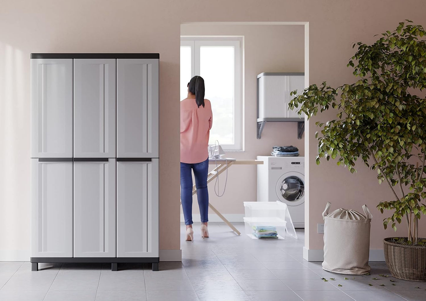 Terry 1002710 High Plastic Cabinet, 3 Doors - QUORE