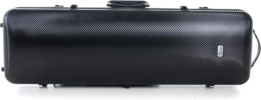 GEWA zuivere vioolkoffer polycarbonaat 2,4 zwart 4/4 gepolsterde ophanging, flexibele strijkstokbrug, accessoire- en muziekvak en veel comfort