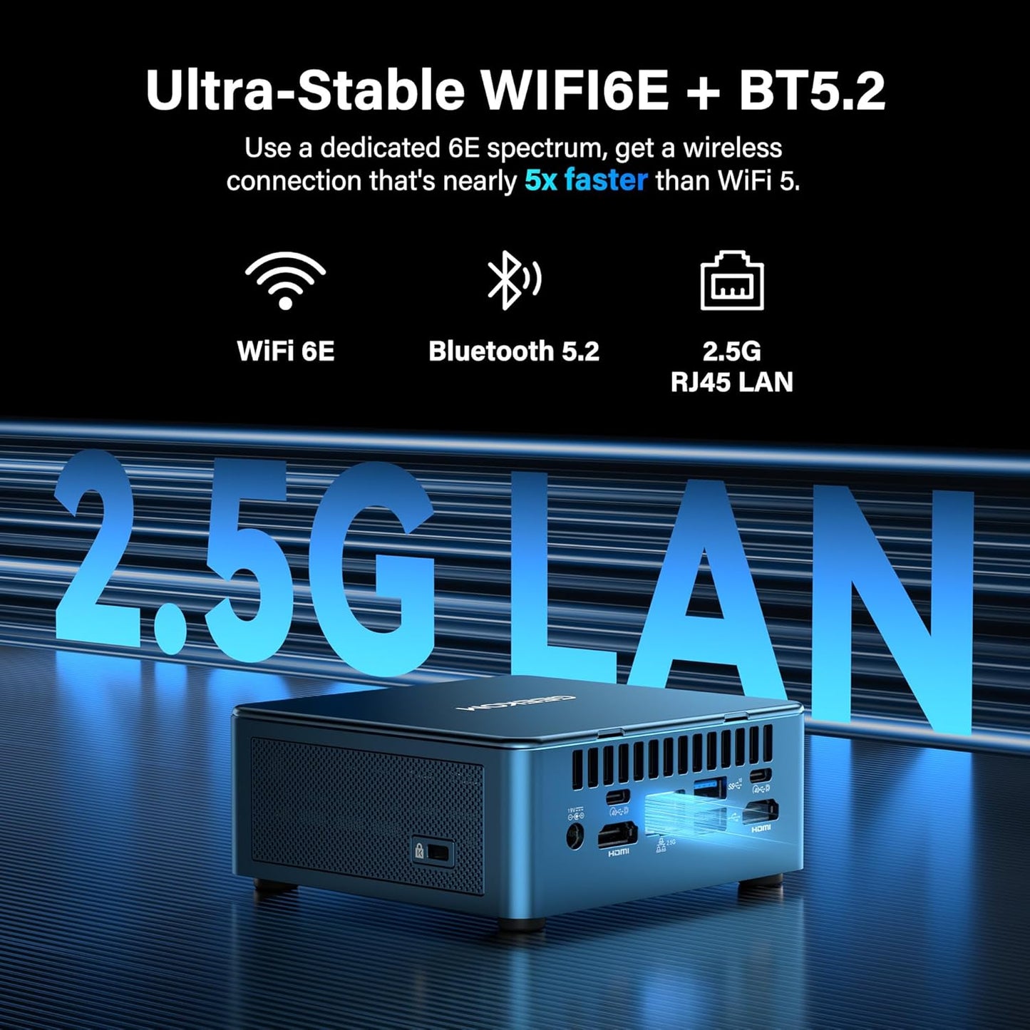 GEEKOM IT12 2026 Edition Mini PC, met Intel Core i7-1280P, 16GB RAM, 1TB SSD, Windows 11 Pro, 3 Jaar Ondersteuning, Iris Xe GPU, Compact Desktop PC met 2x USB4, 4K Quad Display, SD-Kaartlezer