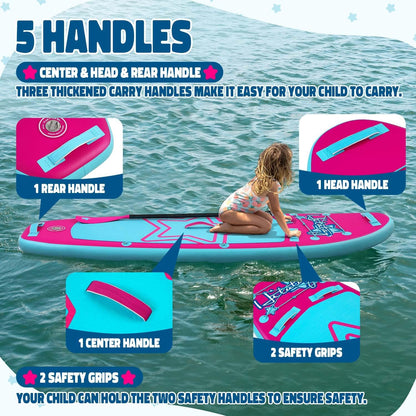 Stand Up Paddle Board in set voor jongeren en kinderen, SUP-boardset incl. complete accessoires, 75 kg/80 kg/120 kg, Kids SUP-board opblaasbaar