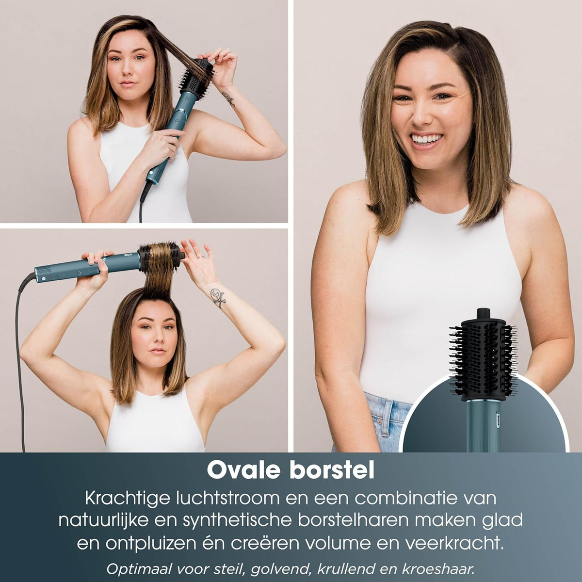 Shark FlexStyle 5-in-1 Air Styler & Hair Dryer, Auto-Wrap Curlers, FrizzFighter Finishing Tool, Oval Brush, Concentrator, Clips & Storage Bag, No Heat Damage HD456TLEU