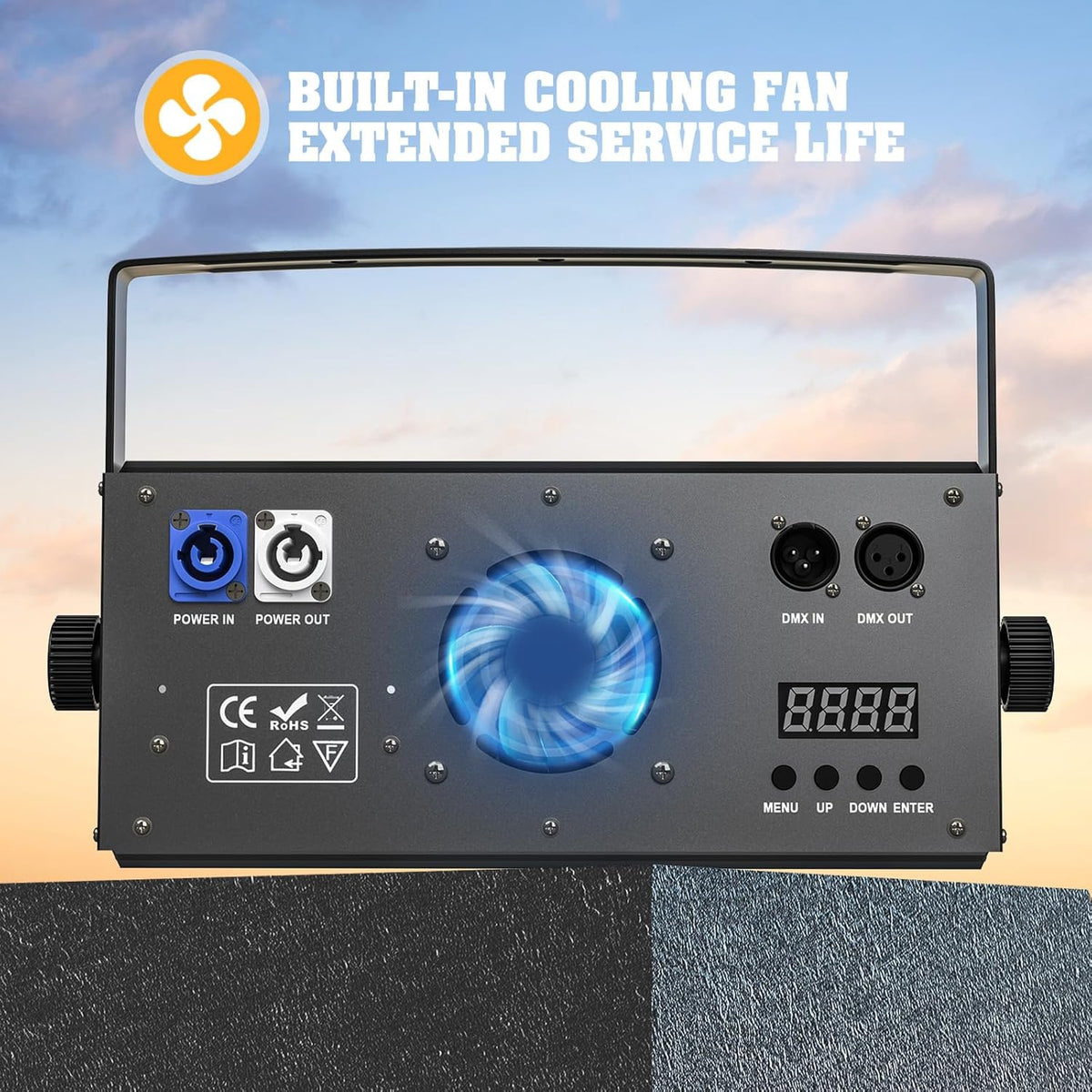 8pcs COB Par, 200W Stage Light Cold/Warm White, 2-in-1 Light Effects Lights with DMX8CH Stage Lighting for Disco, Wedding, Bar Party, Public Lighting