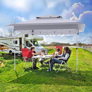 Paviljoen - Tuinpaviljoen - Partytent - Tuintent - Pop-up Kliksysteem - met 4 Muggennet Zijpanelen - Roldraagtas - Waterdicht - Stabiel - Dubbel Dak - UV-bescherming 50+ - 4 Zandzakken - voor Patio - Markt - Camping - 3.6 x 3.6 m - Grijs-Wit