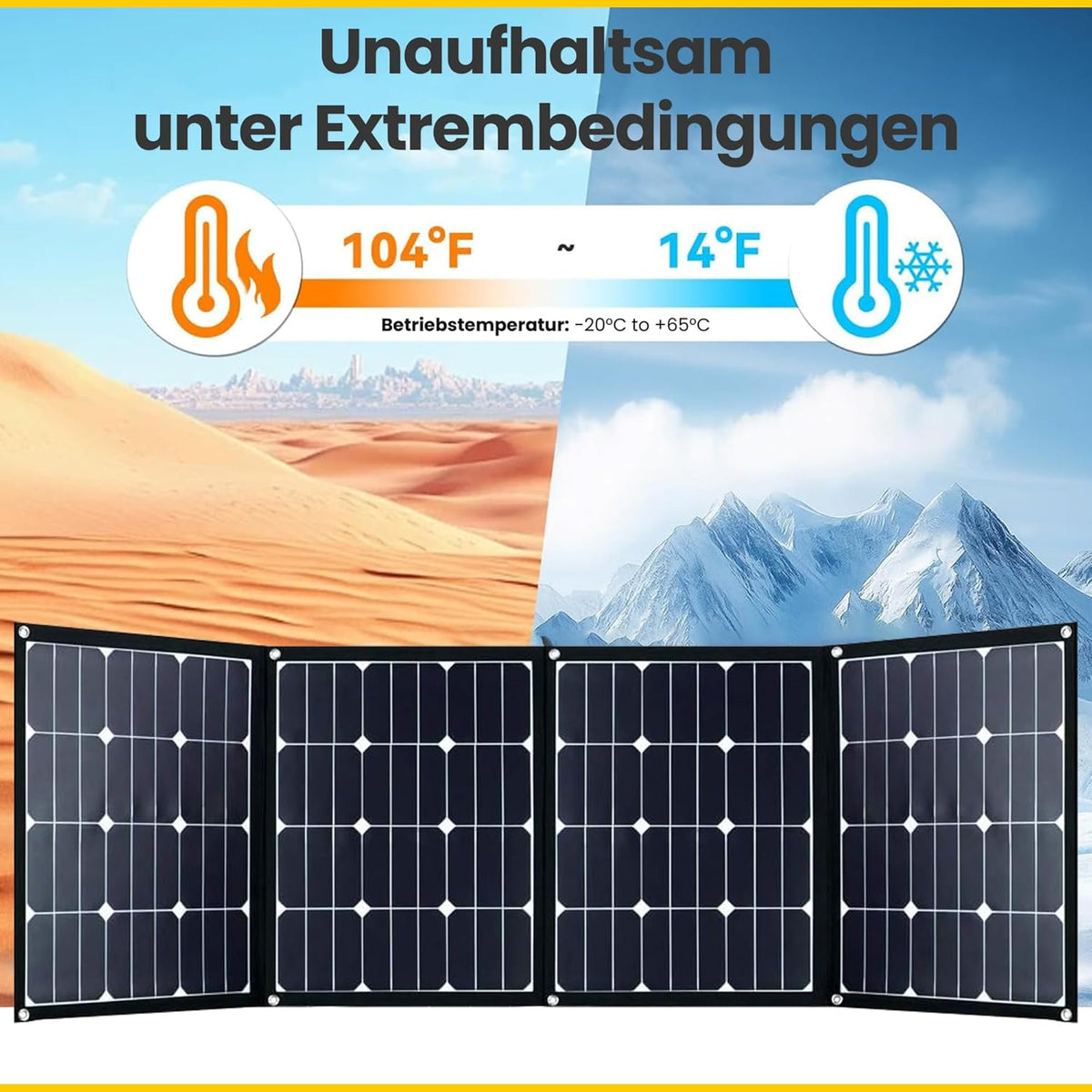 Offgridtec© FSP-2 180W Opvouwbaar zonnepaneel met Sunpower Back-Contact cellen zonder laadregelaar met praktische draaggreep en opbergruimte voor kabels. Voor camping, reizen, boot, caravan