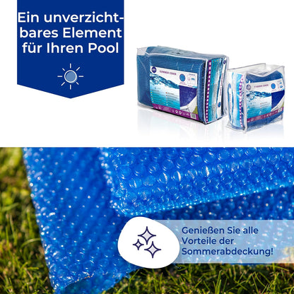 Gre Zomerafdekking voor zwembad in de vorm van een achtfiguur CPROV915 910 x 460 cm Blauw