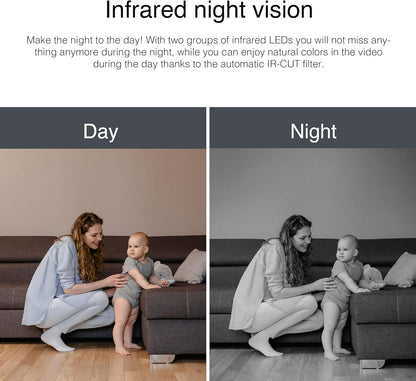 INSTAR IN-8401 2K+ zwart - LAN/WLAN bewakingscamera met AI (AI) - IP-camera - WPA3-2,4 en 5 GHz WiFi - 2-weg audio - PIR - warmtesensor - nachtzicht - 940nm onzichtbare leds - HomeKit - MQTT