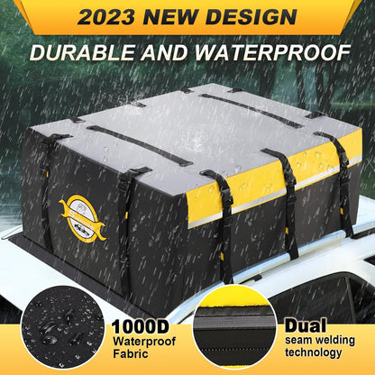 Sailnovo Roof Bag Box SoftShell Carrier 21 piedi Cubi Con tappetino antiscivolo + 6 ganci per porta
