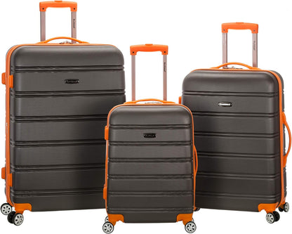 Rockland Escape 4-delige softside rechtopstaande bagageset, HOUTSKOOL, 3 Piece (20"/24"/28")