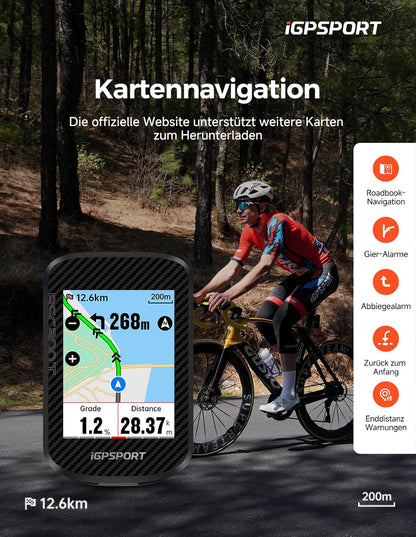 iGPSPORT BSC300T GPS fietscomputer, draadloos, touchscreen en toetsen, MAP-navigatie, trainingsfunctie, Bluetooth, ANT+