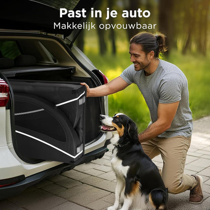 Hondenfietskar 40Kg – Hondenfietskar Opvouwbaar – Fietskar Hond – Hondenkar Voor Fiets – Hondenwagen – Geschikt Voor Alle Fietsen – Incl. Reflectoren & Vlag