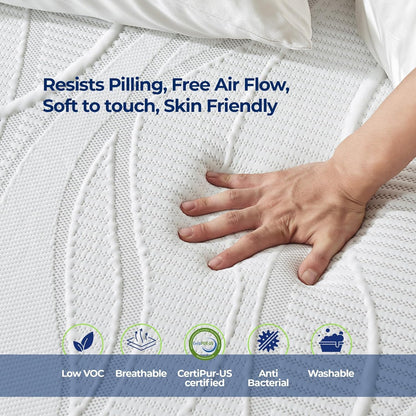 Classic Living Astralis Verkoelende gel-traagschuim matrassen, ademende matrassen met gemiddelde hardheid, matras in doos, drukontlastend traagschuim, 140 x 200, 18 cm