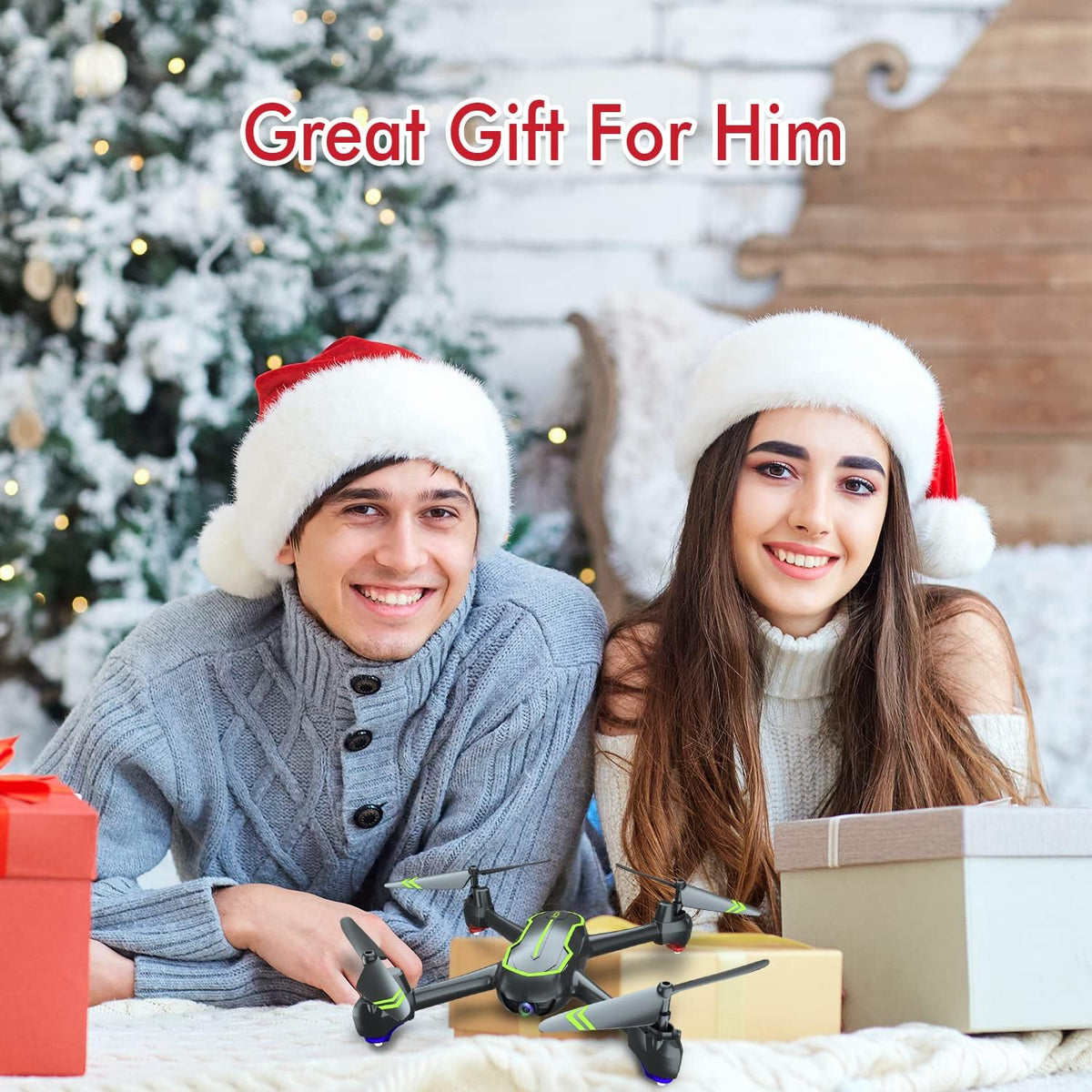 Loolinn | GPS Drone met HD 1080P Camera voor Beginnersdrone - RC Quadcopter met 1080p Camera, Volgmodus, GPS Automatische Terugkeer, 32 Minuten Vliegtijd (Cadeau voor Beginners)