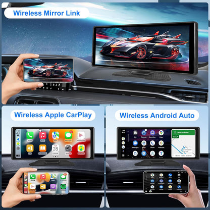 Hodozzy Android 4G 64G 8-core draadloos CarPlay display Android navigatiecamera dashboard achteruitrijcamera 10,26 inch MirrorLink touchscreen, GPS, wifi, Bluetooth,