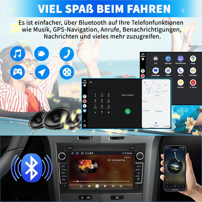 Autoradio voor Opel Astra Corsa Zafira, Android 13-systeem 2G+32GB met GPS-navigatie CarPlay Android Auto Wi-Fi Bluetooth MirrorLink, 7-inch touchscreen FM-radio Stuurwielbediening, Zwart