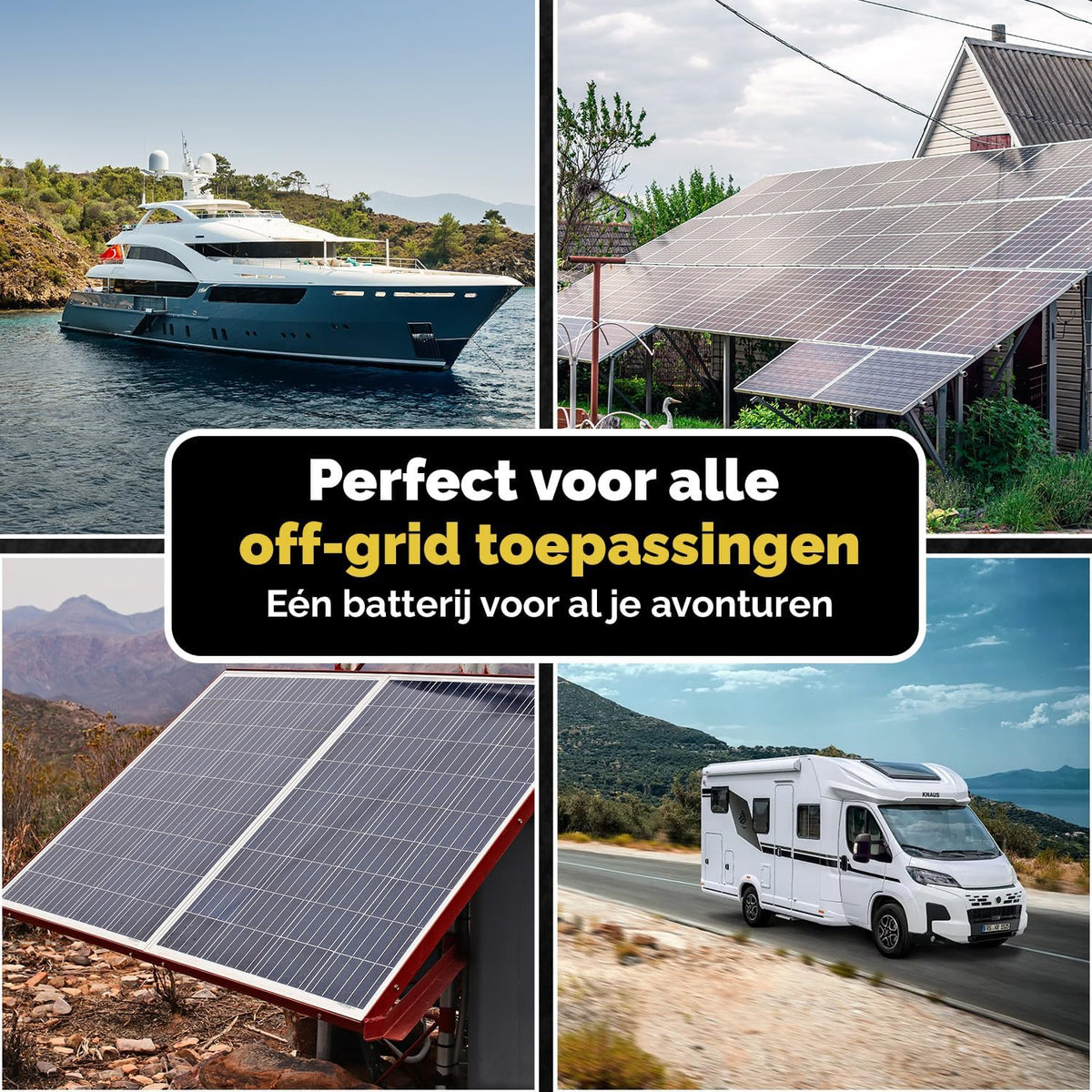 Electronicx AGM boordaccu 120Ah 12V – Deep Cycle Solar Edition – 12V C100 zonne-energie accu met AGM-technologie – 353x175x190mm – onderhoudsvrij – voor camper, boot, fotovoltaïsch 120 Ah
