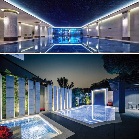 Lichtslinger - Lichtsnoer Buiten - LED-lichtslang - 1800 LEDs - Waterdicht - voor Decoratie - Verlichting - Tuin - Patio - Achtertuin - Gazebo - Terras - Buiten - 7000-11000 K - 230V - 50 Hz - 50m - Koudwit