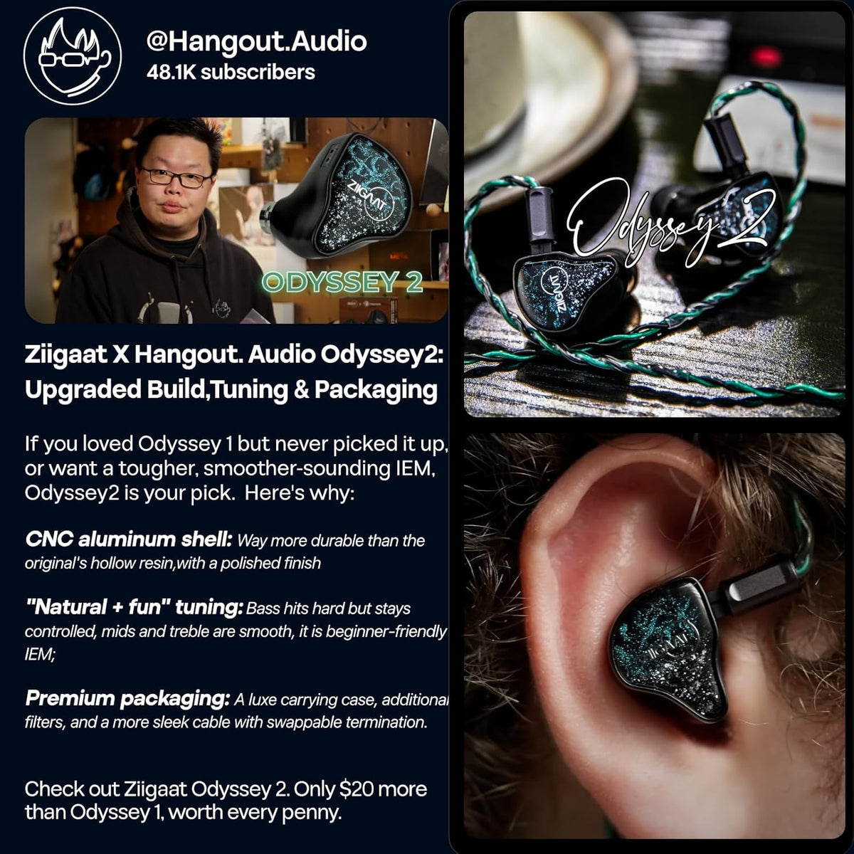Hybride In-Ear Monitor – IEM – In-Ear Hoofdtelefoon – Bedrade Oordopjes – HiFi Oordopjes – Neutrale Klank Met Diepe Subbas – Afneembare 2-Pins Kabel