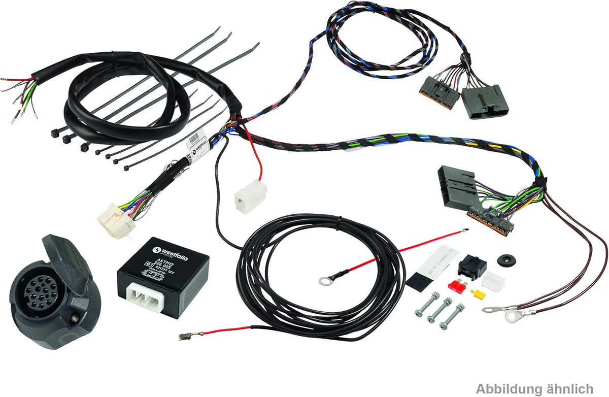 Westfalia E-set 13-pol + voertuig-specificatie voor VW Golf 7 Limousine/Variant (10/12-06/14), Audi A3 (05/12-06/14), Skoda Octavia (02/13-06/14), Seat Leon (11/12-06/14) - alleen voor Fig. Zg zonder