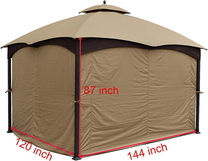 APEX GARDEN Universele privacygordijnset voor paviljoen van 35 x 30 cm (beige)
