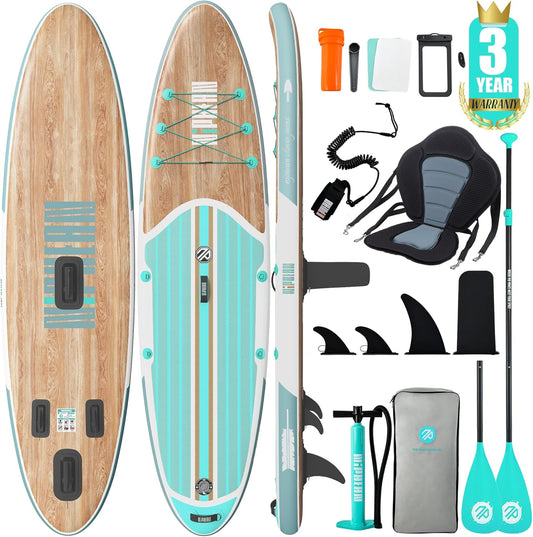 Niphean SUP Board met Zitje en Accessoires, 320cm Stand Up Paddle Board voor Alle Niveaus, SUP met 200kg Draagkracht voor 2 Personen, Opblaasbare Paddle Board voor Volwassenen