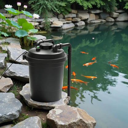 Vijverfilterset – Vijverpomp – Vijverfilter – Drukfilter – Vijverzuivering – Tot 12.000 Liter – Ingebouwde 11W UVC-Unit – Energiezuinige 3600L/u Pomp