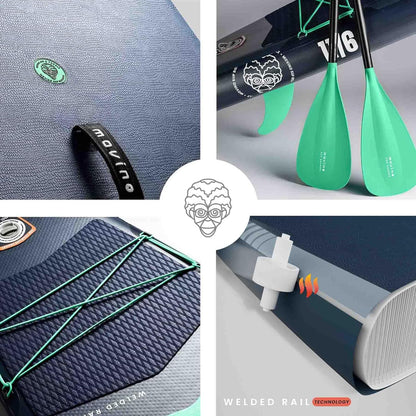 Movino Stand Up Paddle Board – 2-in-1 SUP Kajak Opblaasbaar – Draagvermogen Tot 165 kg Set Met Accessoires Peddel – 350 x 83 x 15 cm – Adria 11’6"