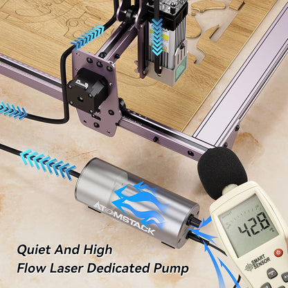 ATOMSTACK Air Assist Kit voor X7 PRO, S10PRO, A10PRO, A5PRO lasergraveermachine, Air Assist laser cutter accessoires voor lasergraveermachine, maakt schonere en gladdere snijkanten