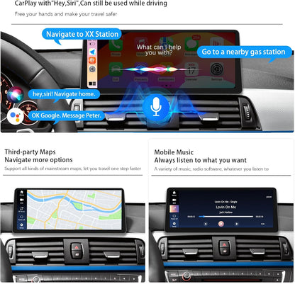 Ultra schmal 12,3 Zoll 1920 * 720 Android Auto für BMW 1/2/3/4 Serie F20 F30 NBT Carplay Auto Radio Multimedia Player Stereo Touchscreen Bluetooth (Linux NBT System)