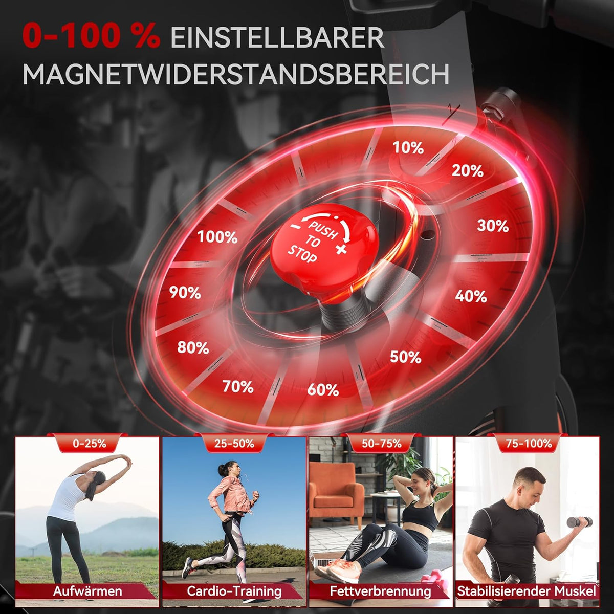 Hometrainer, fiets met magnetische weerstand, ergometer, hometrainer, fiets met lcd-monitor, tablethouder, indoor spinning bike voor cardio-training, 160 kg belastbaar
