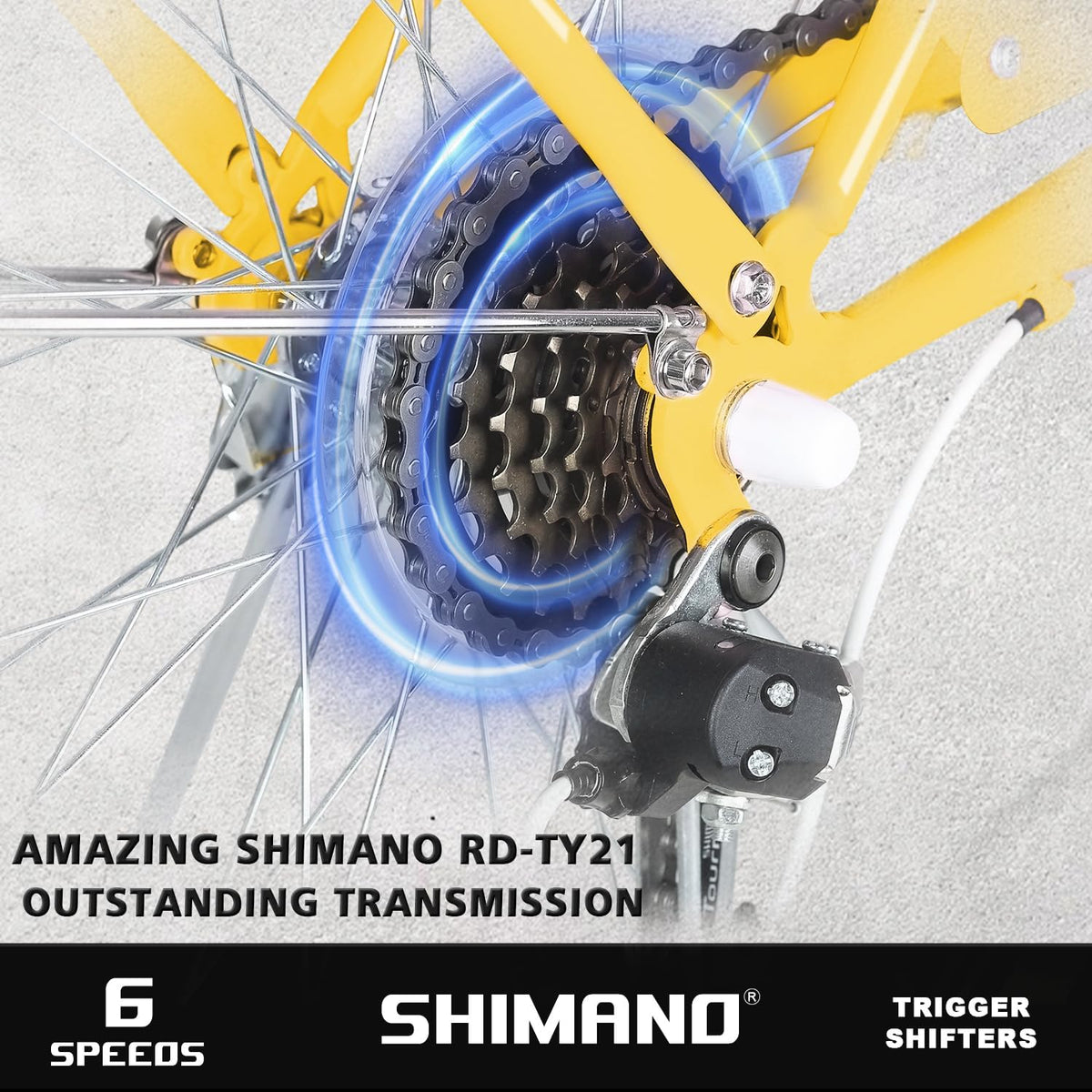 Glerc Missy Cruiserfiets, hybride stadsfiets met 6 Shimano-versnellingen, voor jeugd vanaf 6 jaar, 20, 24 en 26 inch wielen, met rieten mand, lichtgewicht, meerdere kleuren